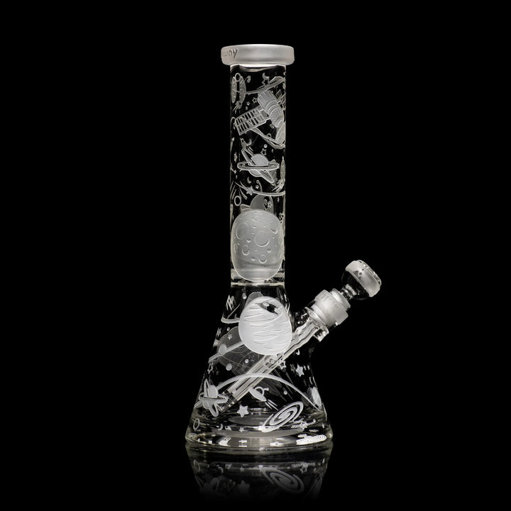 Space Odyssey: 3022 AD 14" Beaker Bong Glass Pipe Milkyway   