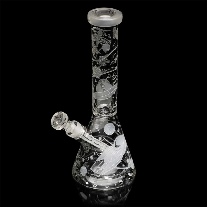 Space Odyssey: 3022 AD 14" Beaker Bong Glass Pipe Milkyway   