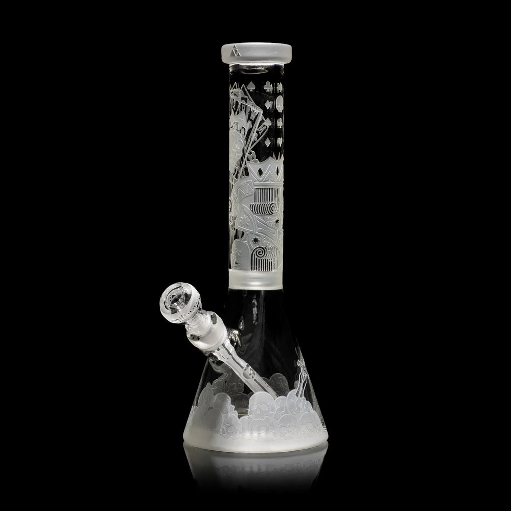 Skull Emperor 15" Beaker Glass Bong Glass Pipe Milkyway   