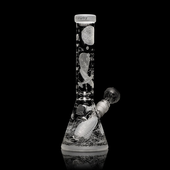 Roswell 1947 11" Beaker Glass Bong Glass Pipe Milkyway   