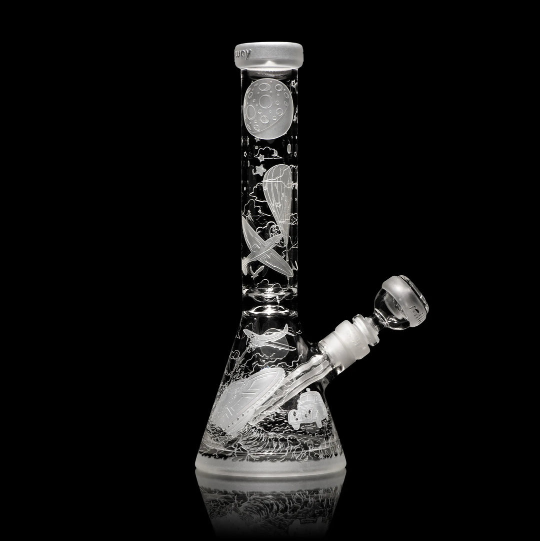 Roswell 1947 11" Beaker Glass Bong Glass Pipe Milkyway   