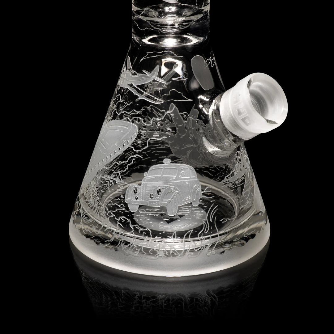 Roswell 1947 11" Beaker Glass Bong Glass Pipe Milkyway   