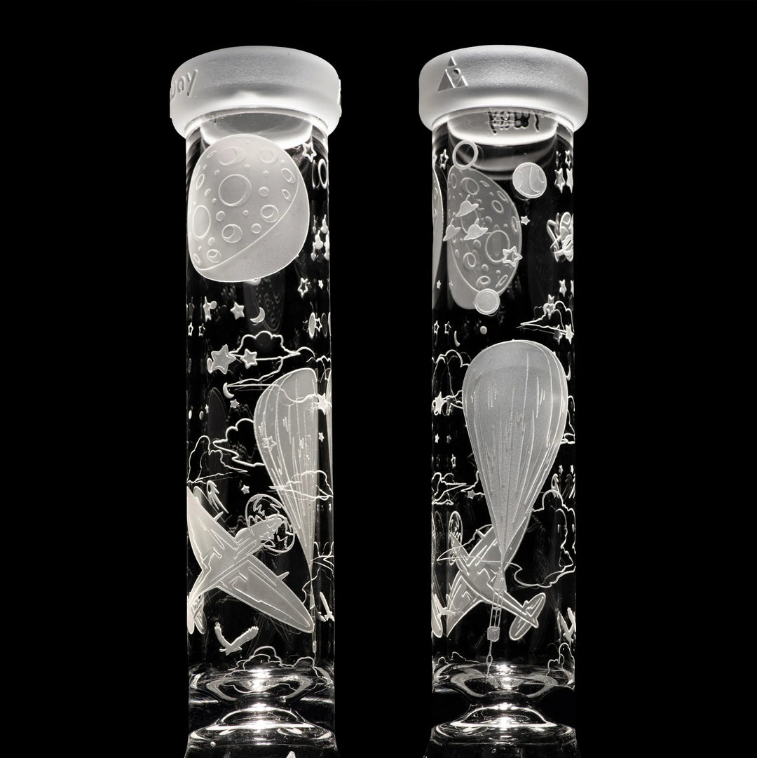 Roswell 1947 11" Beaker Glass Bong Glass Pipe Milkyway   