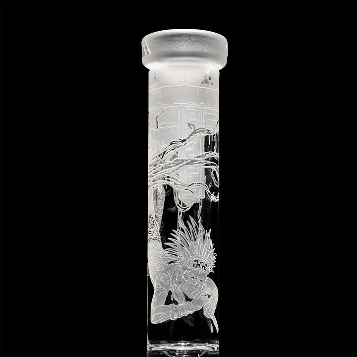 Ancient Ruins 11" Clear Glass Beaker Bong Glass Pipe Milkyway   