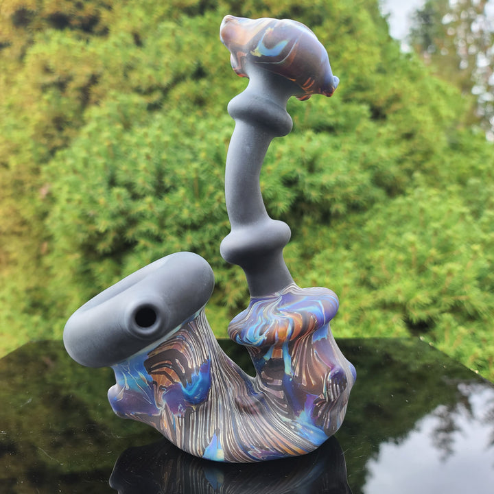 Wood Grain Sherlock Pipe Glass Pipe Neemo Glassworks   