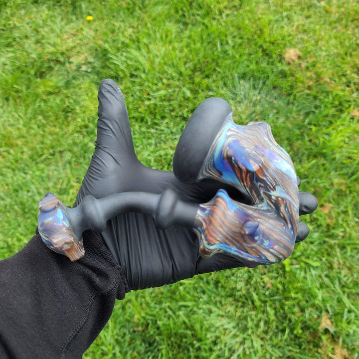 Wood Grain Sherlock Pipe Glass Pipe Neemo Glassworks   