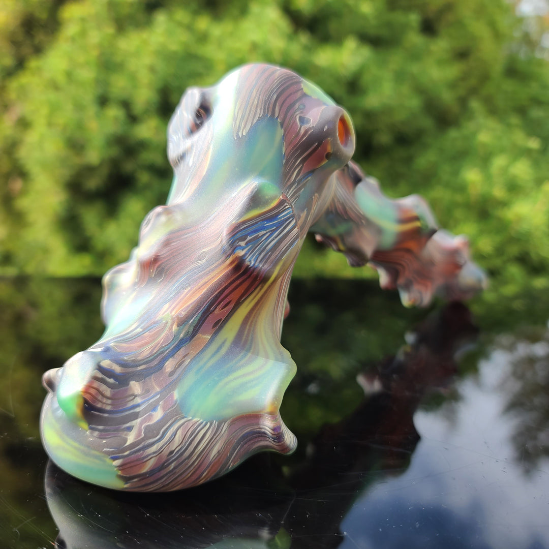 Wood Grain Bubbler Pipe Water Pipe Neemo Glassworks   