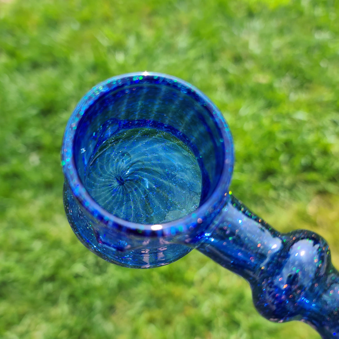 Puffco Proxy Hammer Crushed Opal Blue Glass Pipe Noah the Glassblowa   