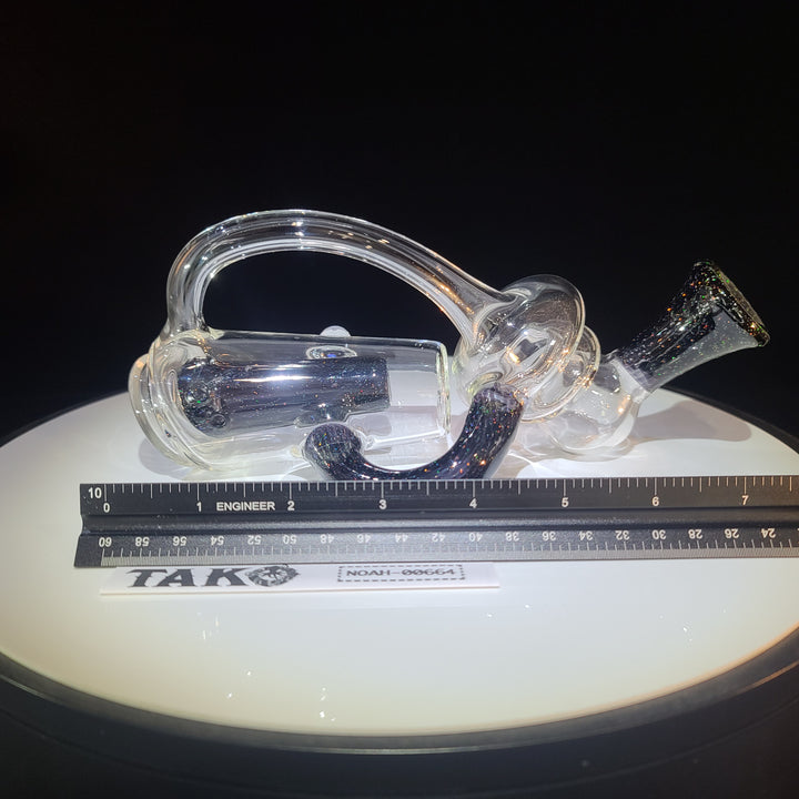 Puffco Peak Recycler Black Crushed Opal Glass Pipe Noah the Glassblowa   