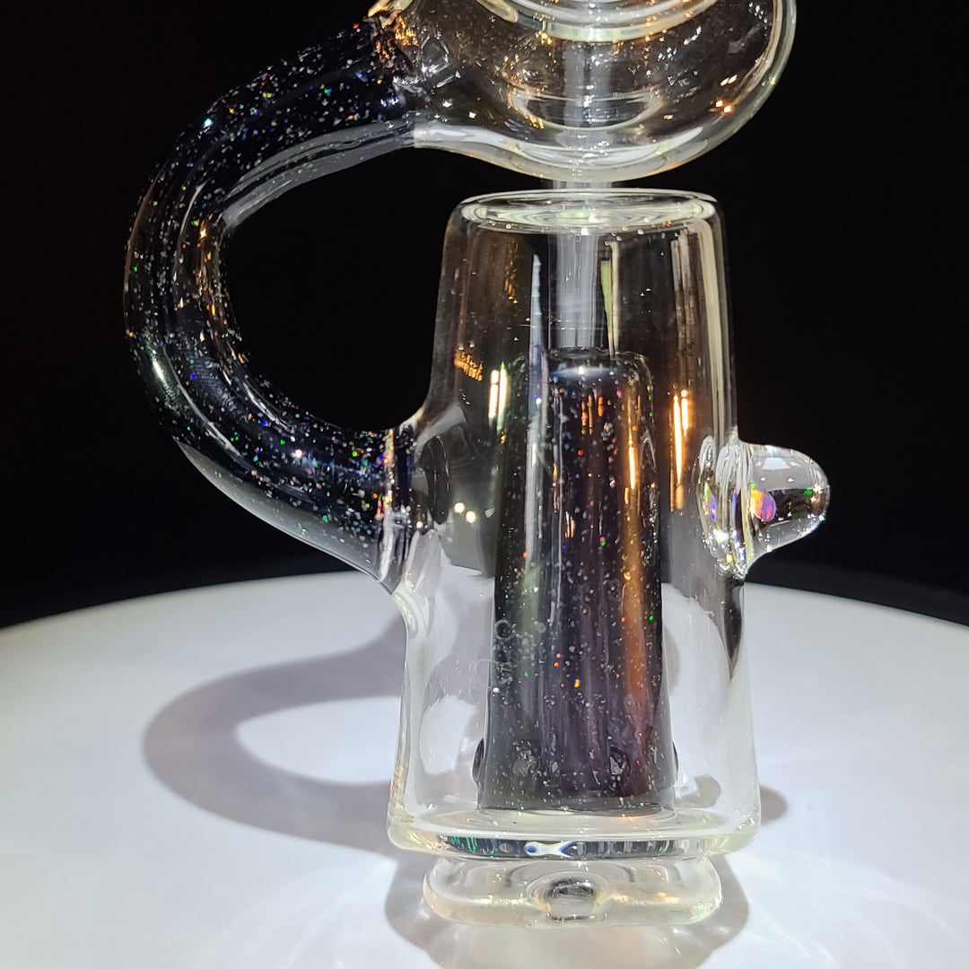 Puffco Peak Recycler Black Crushed Opal Glass Pipe Noah the Glassblowa   