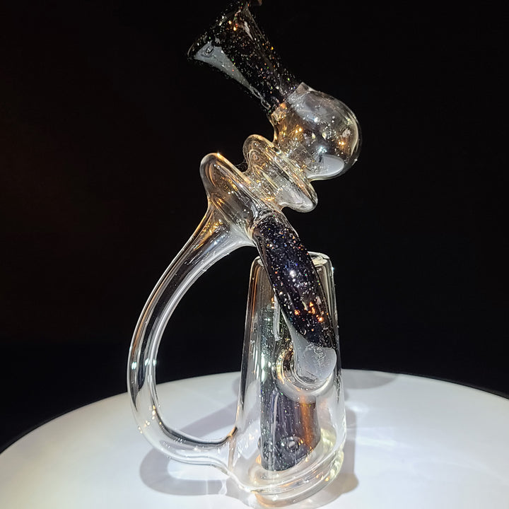 Puffco Peak Recycler Black Crushed Opal Glass Pipe Noah the Glassblowa   