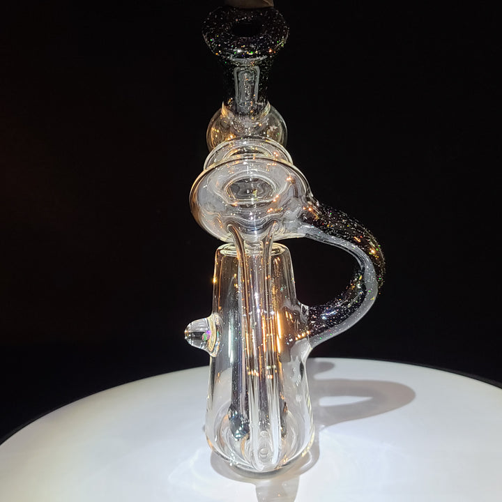 Puffco Peak Recycler Black Crushed Opal Glass Pipe Noah the Glassblowa   