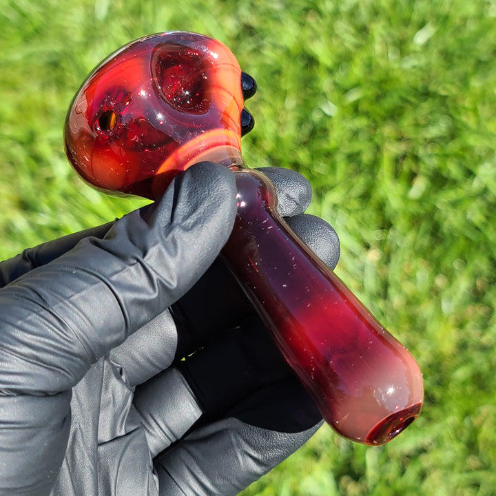 Red Filla Spoon Glass Pipe TG   