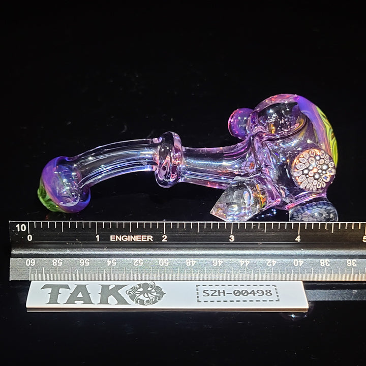 Purple Murrine Ladel Glass Pipe TG   