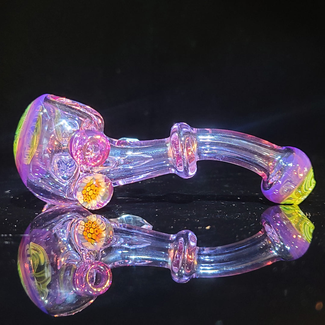 Purple Murrine Ladel Glass Pipe TG   