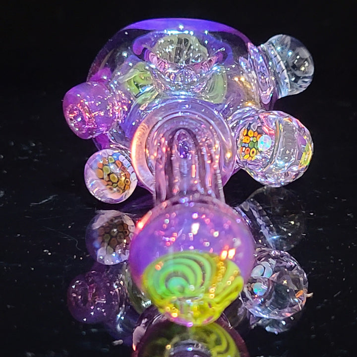 Purple Murrine Ladel Glass Pipe TG   