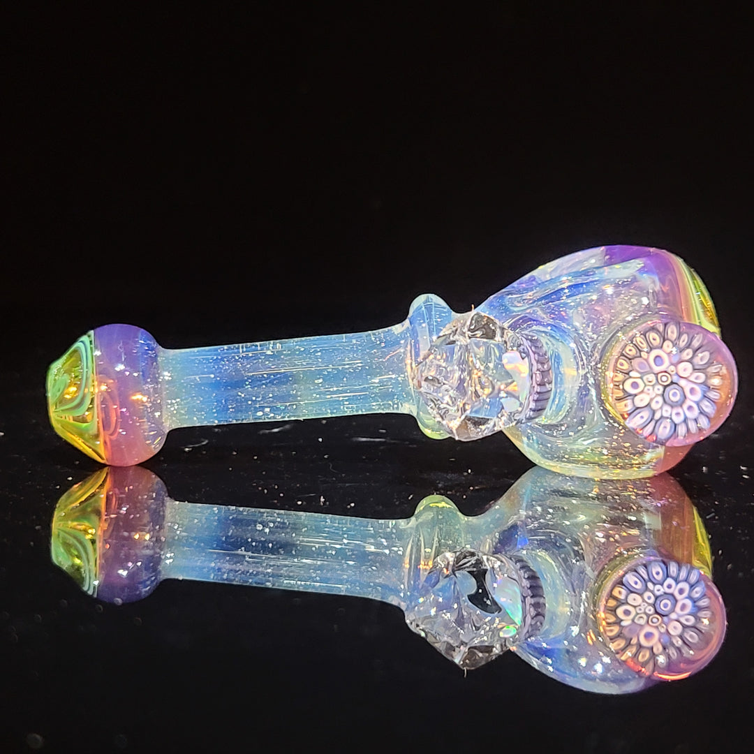 Worked Murrine Heady Spoon Glass Pipe TG   