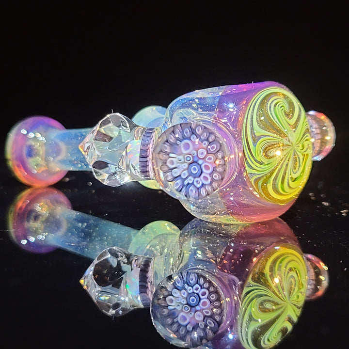 Worked Murrine Heady Spoon Glass Pipe TG   