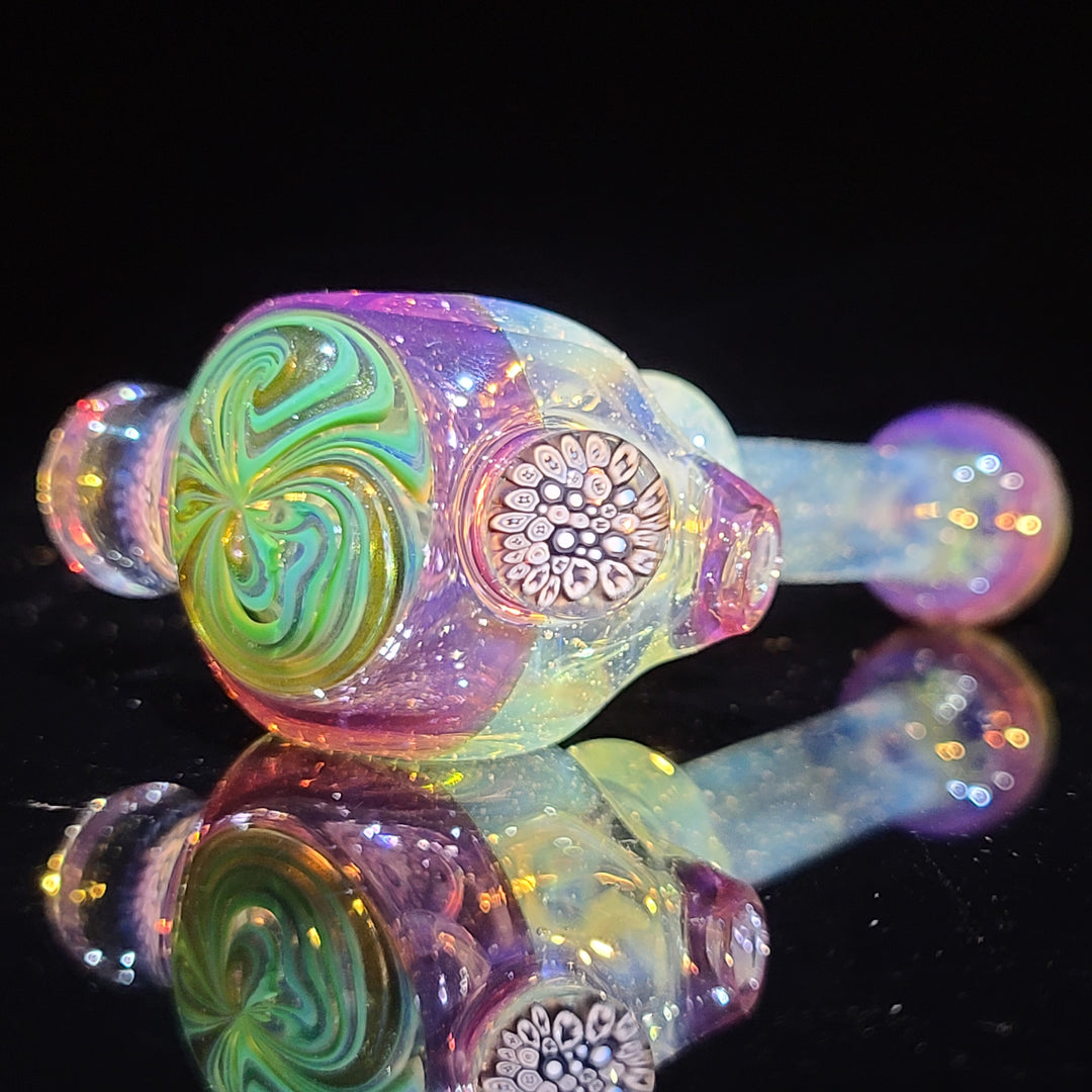 Worked Murrine Heady Spoon Glass Pipe TG   