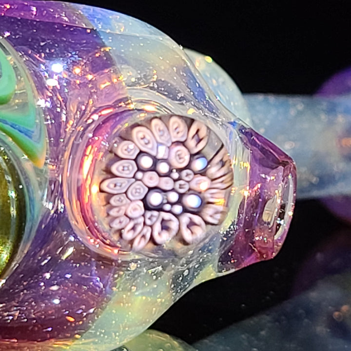 Worked Murrine Heady Spoon Glass Pipe TG   