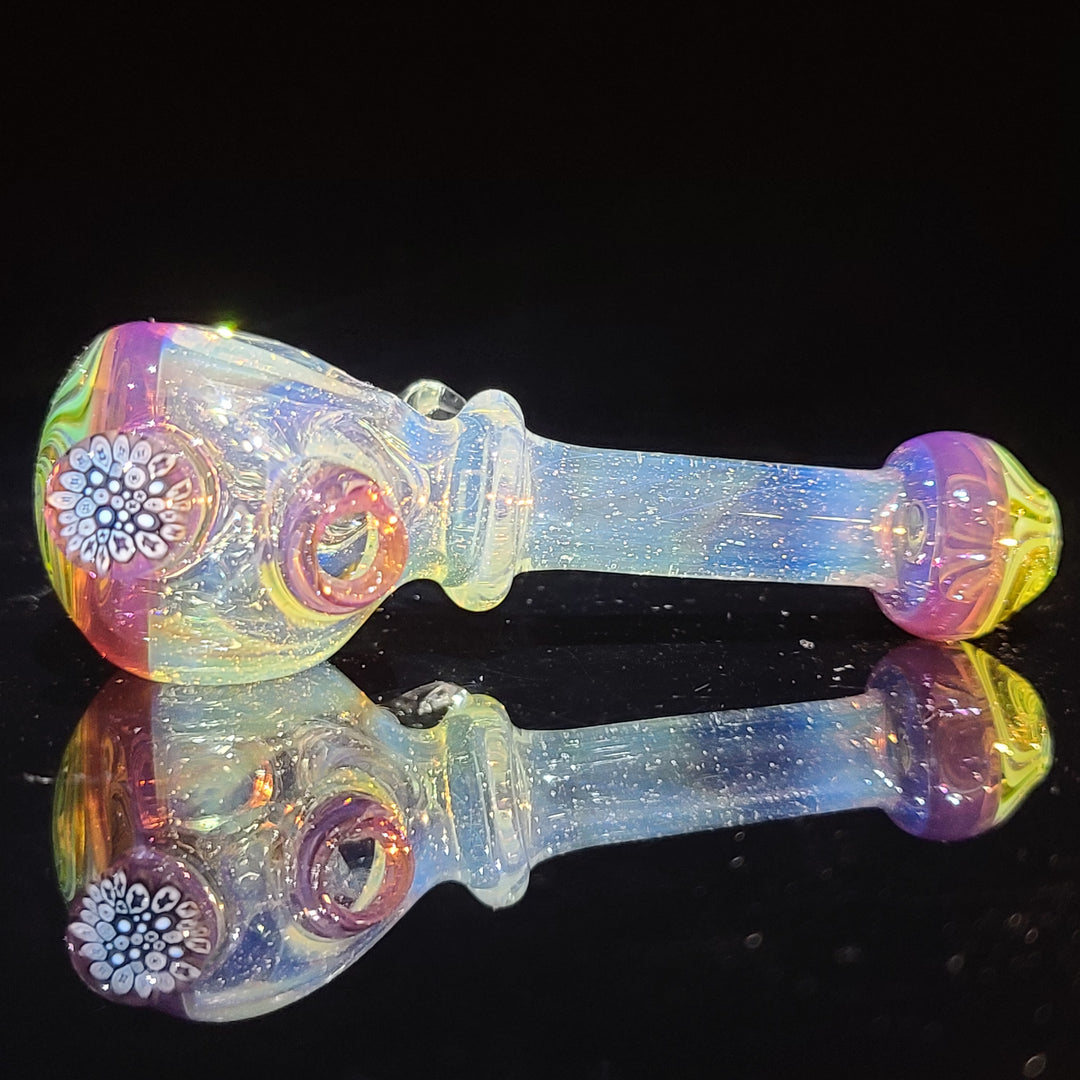 Worked Murrine Heady Spoon Glass Pipe TG   