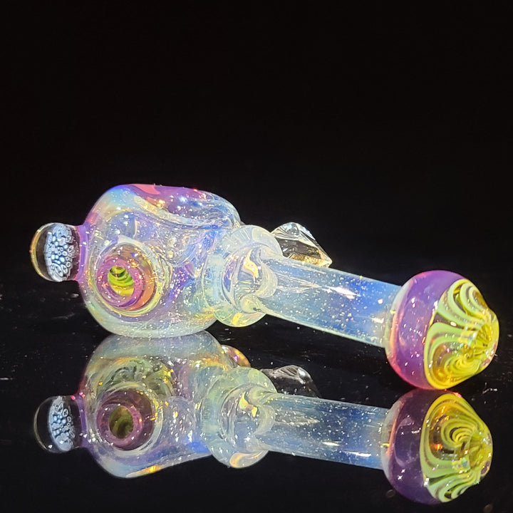 Worked Murrine Heady Spoon Glass Pipe TG   