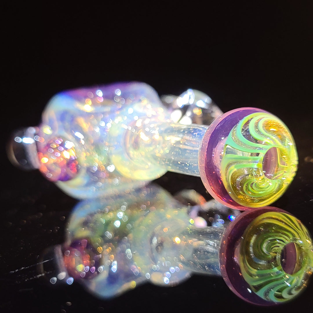 Worked Murrine Heady Spoon Glass Pipe TG   