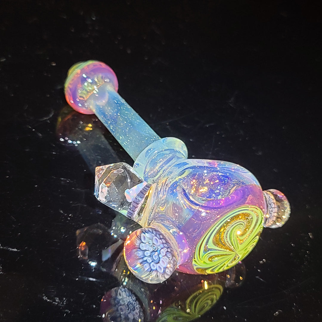 Worked Murrine Heady Spoon Glass Pipe TG   