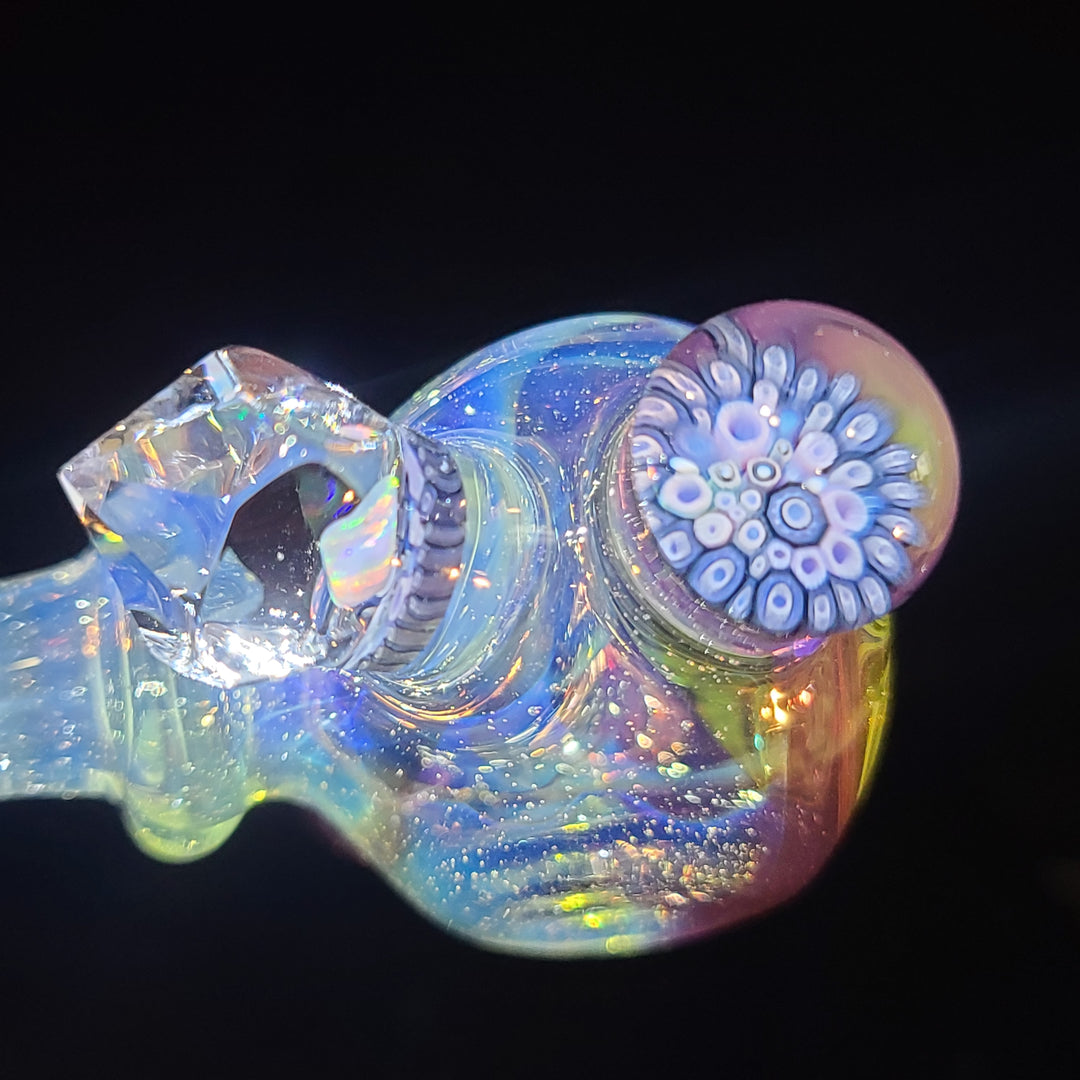 Worked Murrine Heady Spoon Glass Pipe TG   