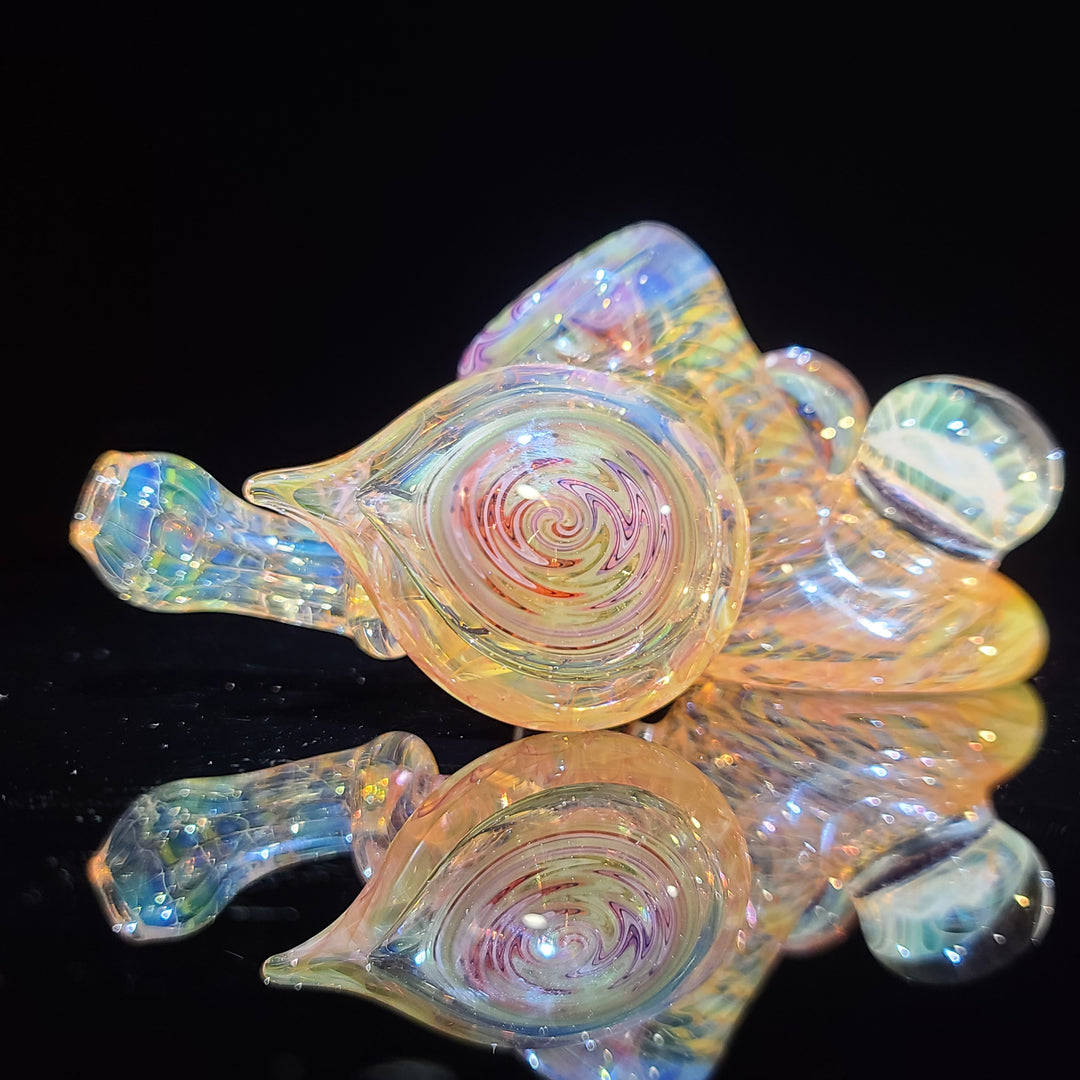 Worked Fumed Murrine Hammer Glass Pipe TG   