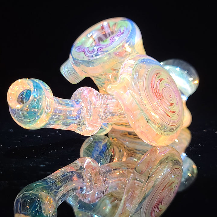 Worked Fumed Murrine Hammer Glass Pipe TG   