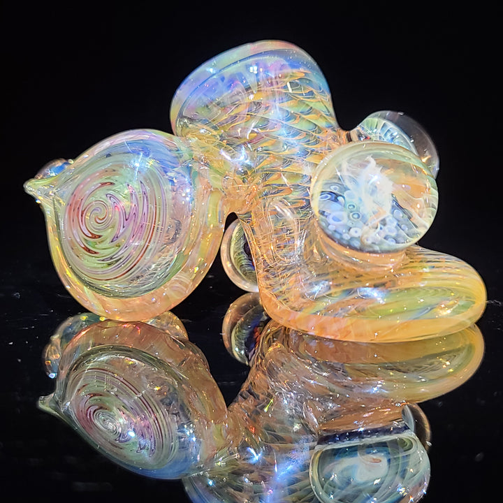 Worked Fumed Murrine Hammer Glass Pipe TG   