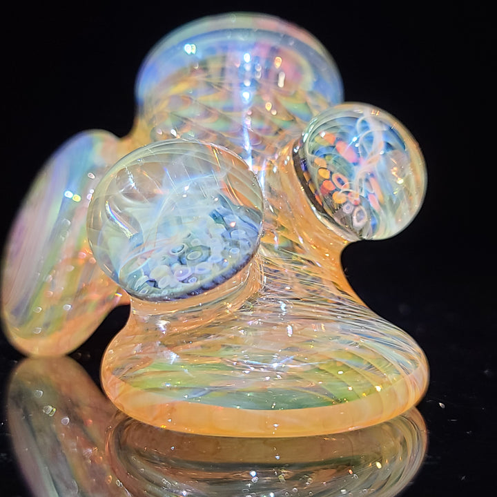 Worked Fumed Murrine Hammer Glass Pipe TG   