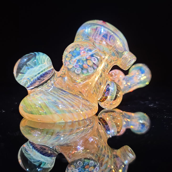 Worked Fumed Murrine Hammer Glass Pipe TG   