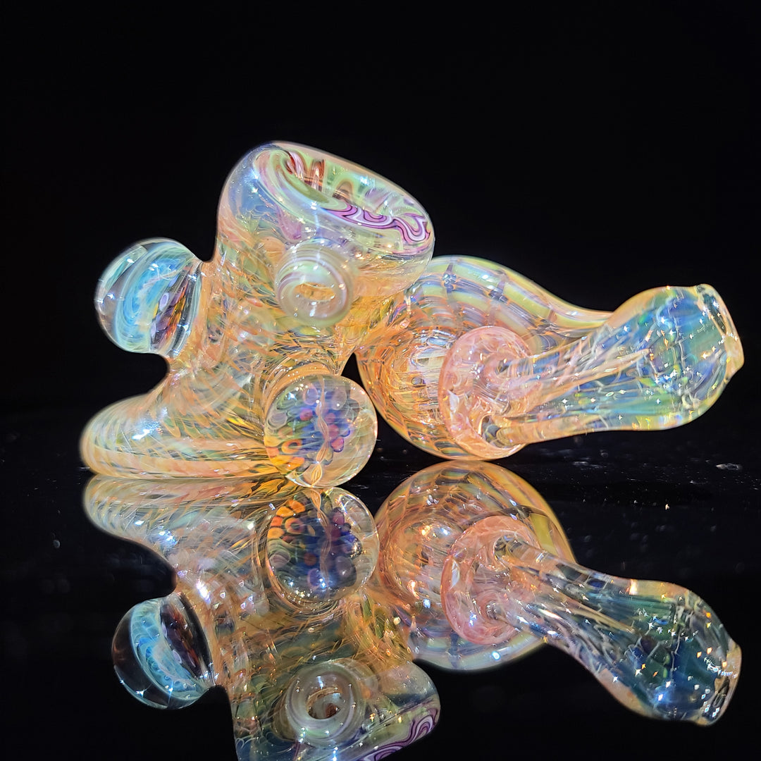 Worked Fumed Murrine Hammer Glass Pipe TG   