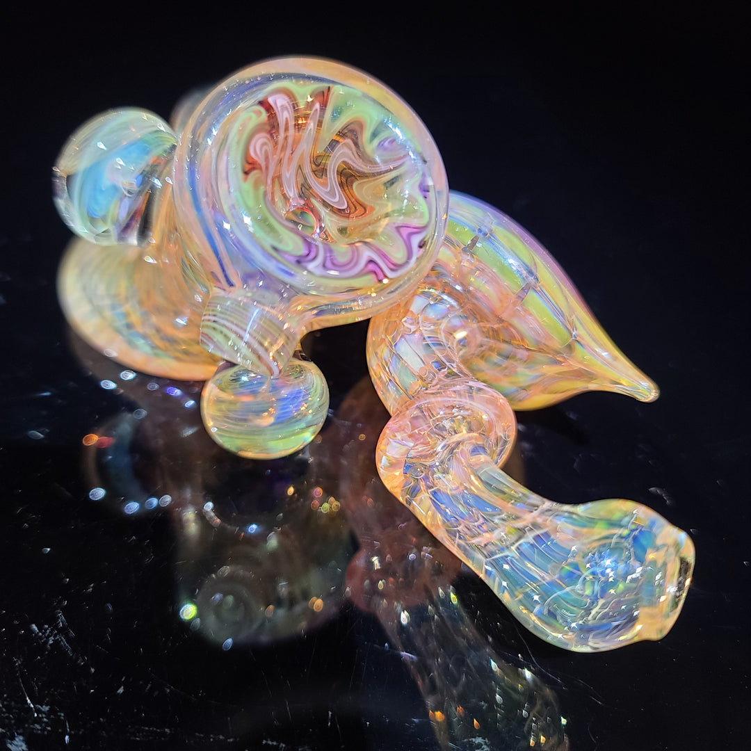 Worked Fumed Murrine Hammer Glass Pipe TG   