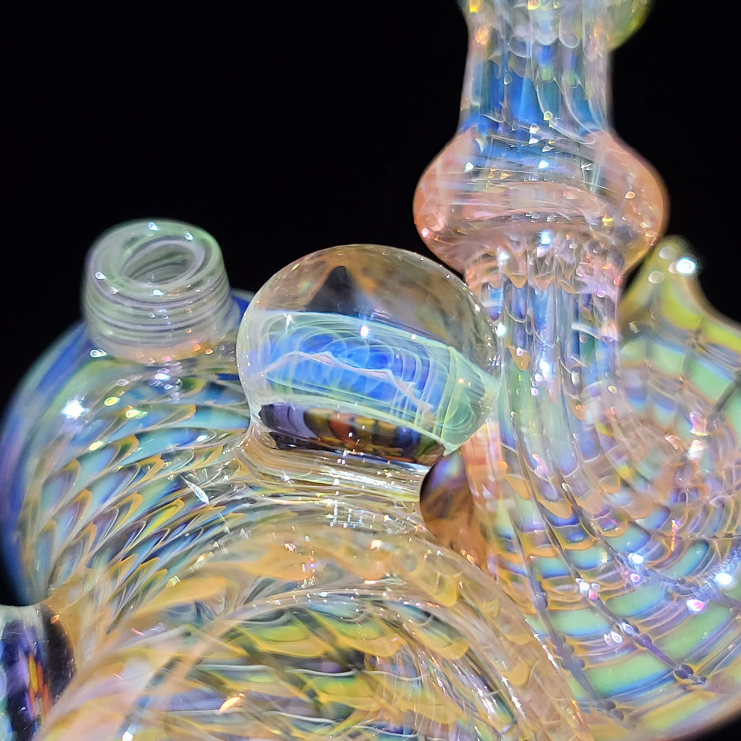 Worked Fumed Murrine Hammer Glass Pipe TG   