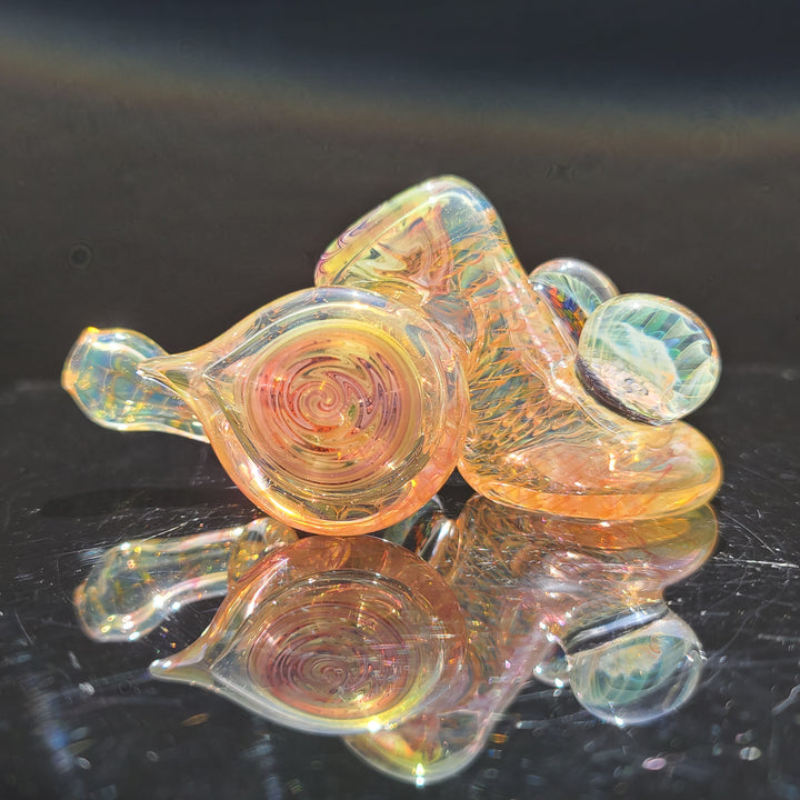 Worked Fumed Murrine Hammer Glass Pipe TG   