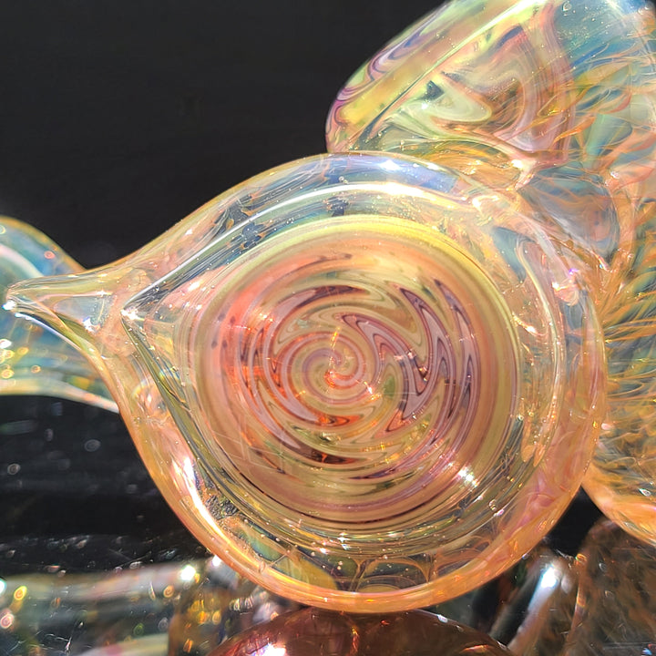 Worked Fumed Murrine Hammer Glass Pipe TG   