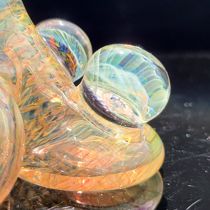 Worked Fumed Murrine Hammer Glass Pipe TG   