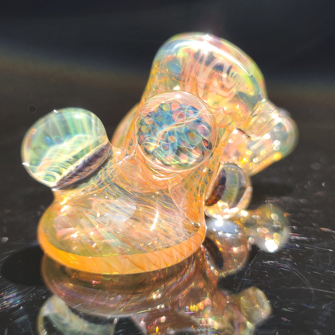 Worked Fumed Murrine Hammer Glass Pipe TG   