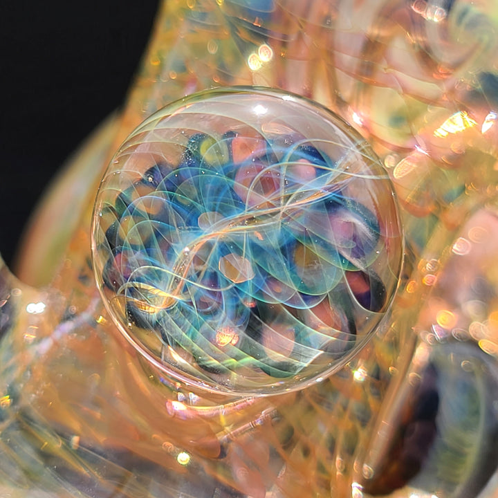 Worked Fumed Murrine Hammer Glass Pipe TG   