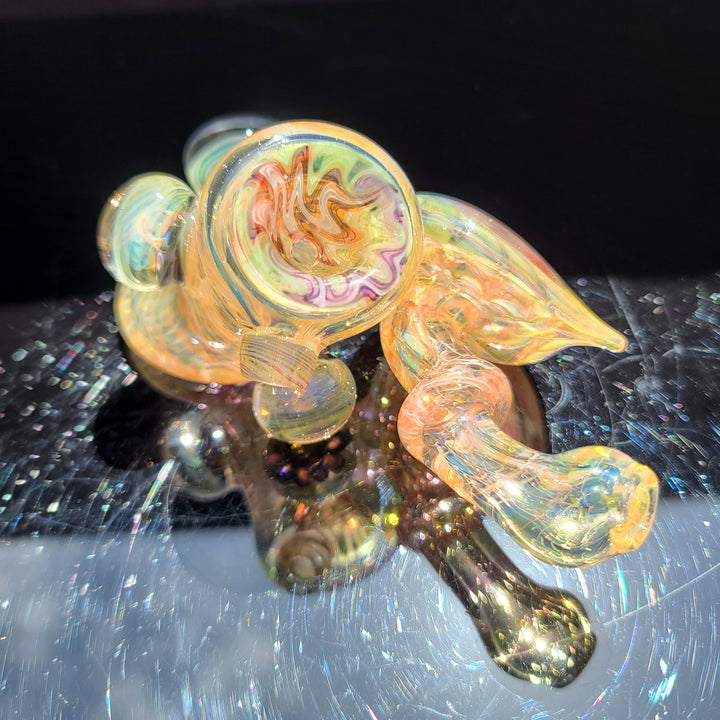 Worked Fumed Murrine Hammer Glass Pipe TG   