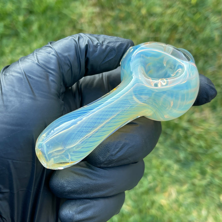 Scalloped Fumed Spoon Glass Pipe Schutz Glass   
