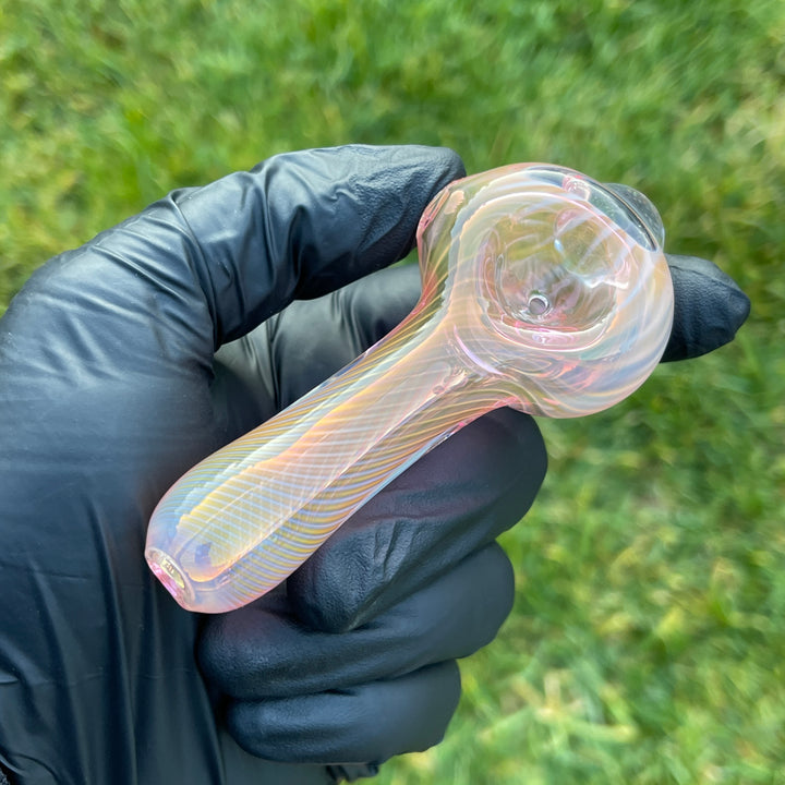 Scalloped Fumed Spoon Glass Pipe Schutz Glass   