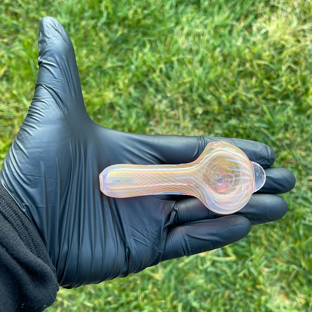 Scalloped Fumed Spoon Glass Pipe Schutz Glass   