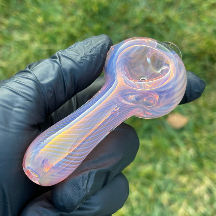 Scalloped Fumed Spoon Glass Pipe Schutz Glass   