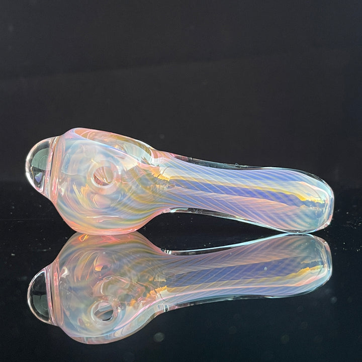 Scalloped Fumed Spoon Glass Pipe Schutz Glass   