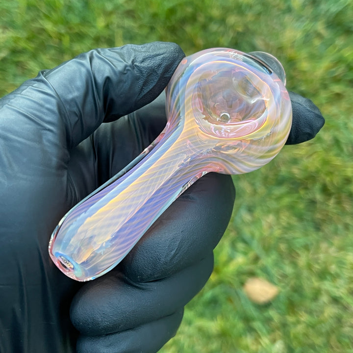 Scalloped Fumed Spoon Glass Pipe Schutz Glass   