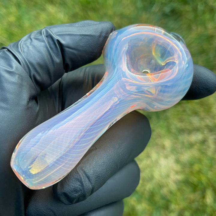 Scalloped Fumed Spoon Glass Pipe Schutz Glass   